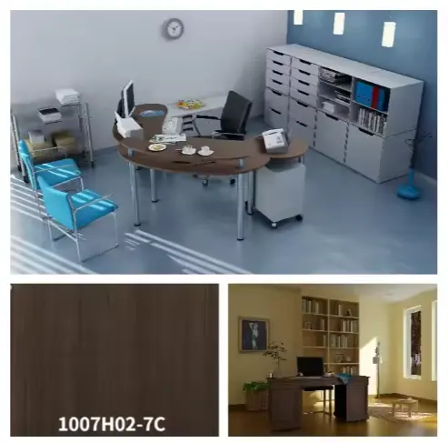 Vacume Press Wood Grain Pvc Heat Shrink Film